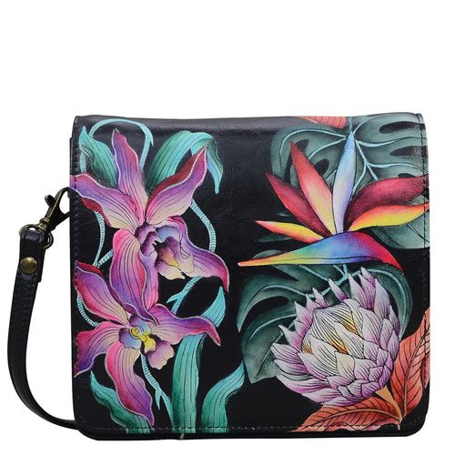Hand-Painted Leather Small Messenger Anuschka Bag Style #669-ISE