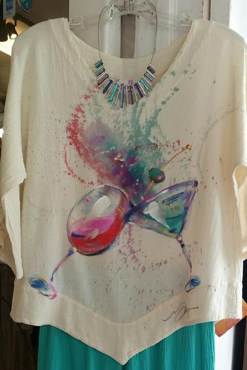 Cheers! Hand-Painted Top