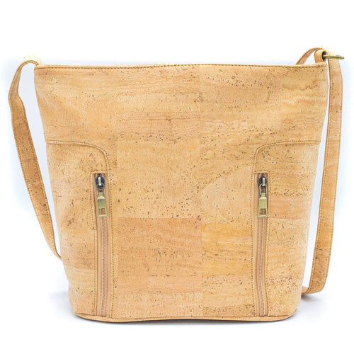 All Purpose Natural Cork Zipper Handbag - 051