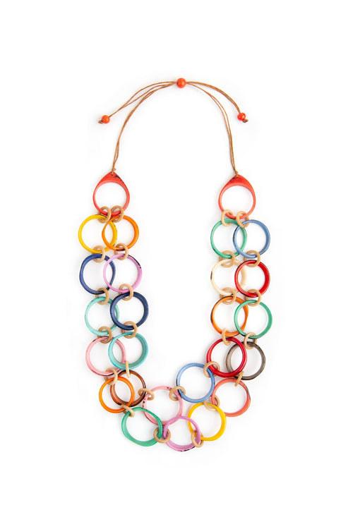 Long Ring of Life Organic Tagua Necklace