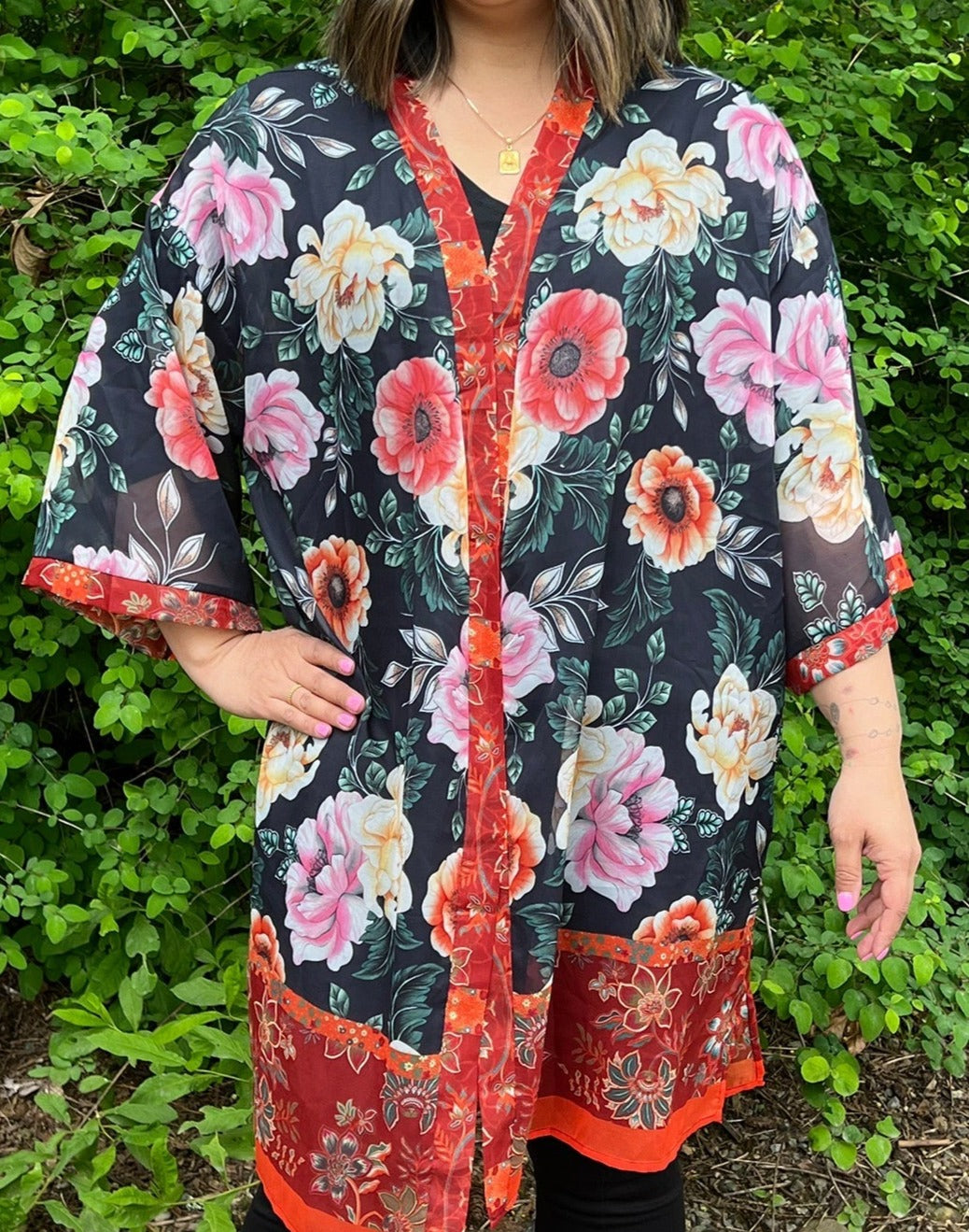 Floral Chiffon kimono