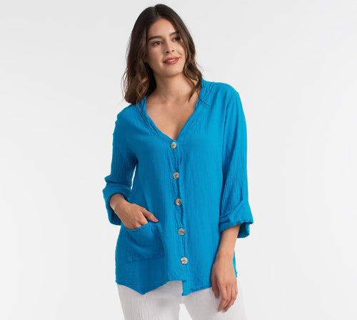 Tammy- Jacket/Top 100% Cotton Gauze Sale
