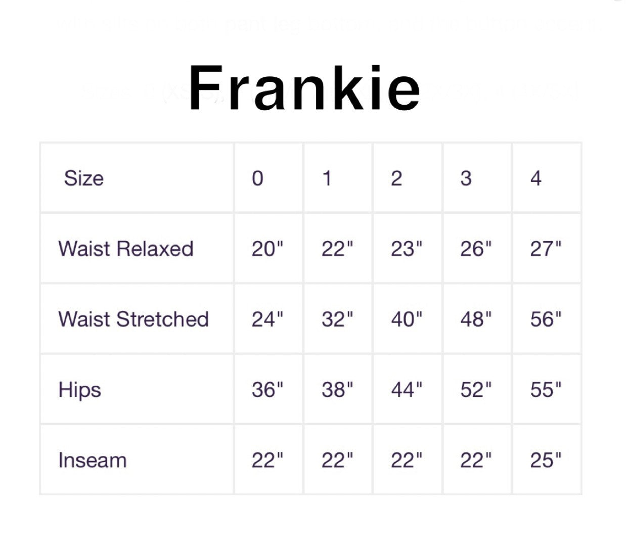 The Original Frankie Pant - Perfect Fit Guaranteed